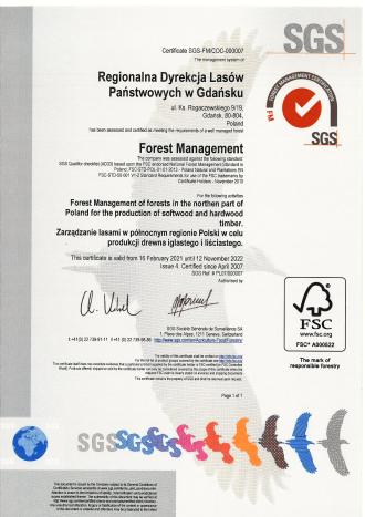Certyfikat FSC.
